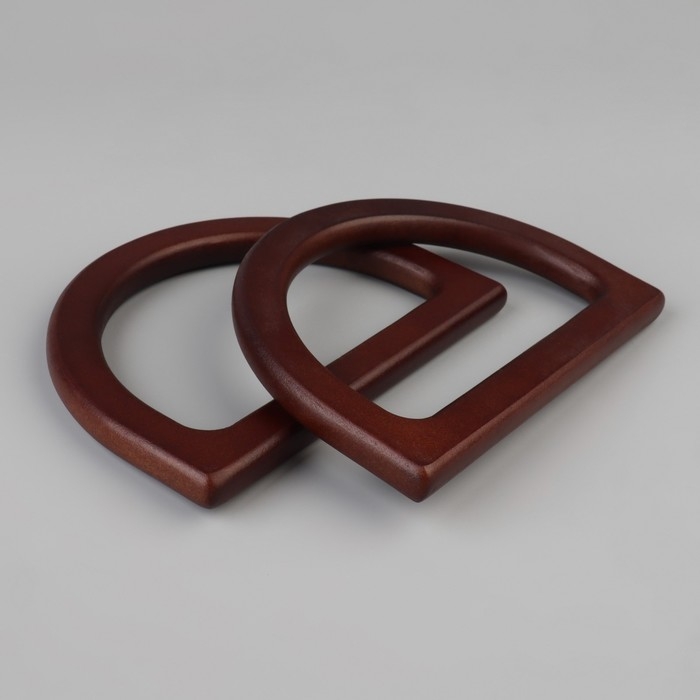 Ручки для сумки деревянные, 12 × 8,5 см, 2 шт, цвет тёмно-коричневый Ручки для сумки деревянные, 12 × 8,5 см, 2 шт, цвет тёмно-коричневый