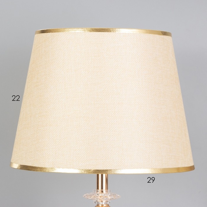 Лампа настольная "Роника" 1х40Вт Е27+подсветка, золото 28х28х50см