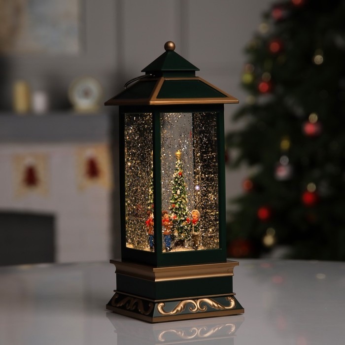 Светодиодная фигура «Фонарь с ёлкой» 10.5 × 26 × 10.5 см, пластик, батарейки ААх3 (не в комплекте), USB, свечение тёплое белое Светодиодная фигура «Фонарь с ёлкой» 10.5 × 26 × 10.5 см, пластик, батарейки ААх3 (не в комплекте), USB, свечение тёплое белое