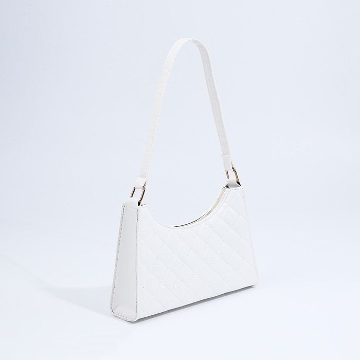 Сумка-багет на молнии, цвет белый Сумка-багет на молнии, цвет белый