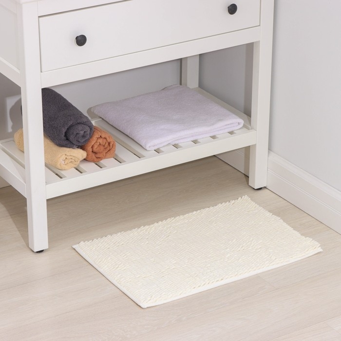 Коврик для дома Доляна «Букли длинные», 40×60 см, длина букли 2 см, цвет молочный Коврик для дома Доляна «Букли длинные», 40×60 см, длина букли 2 см, цвет молочный