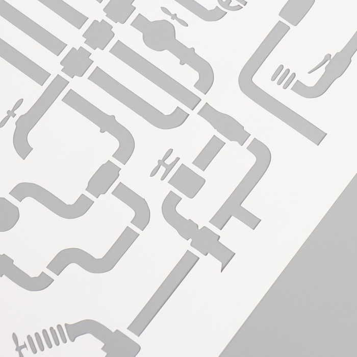 Трафарет пластиковый Трафарет пластиковый "Трубопровод", 16х24 см