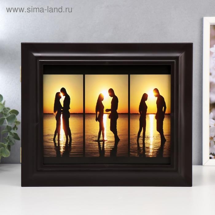 Ключница Ключница "Влюбленная пара" Венге 26,5х31,5х4,5 см