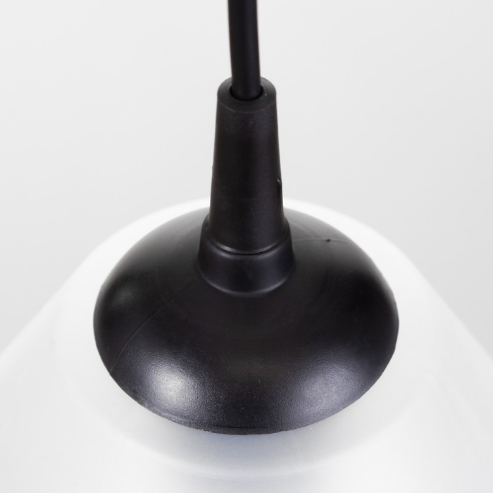 Подвес  Подвес "Конус" 1х15Вт Е27 МОДЕЛЬ: BR 00272 черный/прозрачный 25х25х15см