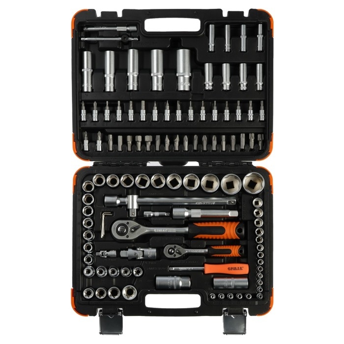 Набор профессионального инструмента ЕРМАК 736-100, CrV и S2, 1/2 Набор профессионального инструмента ЕРМАК 736-100, CrV и S2, 1/2", Superlock, 108 предметов