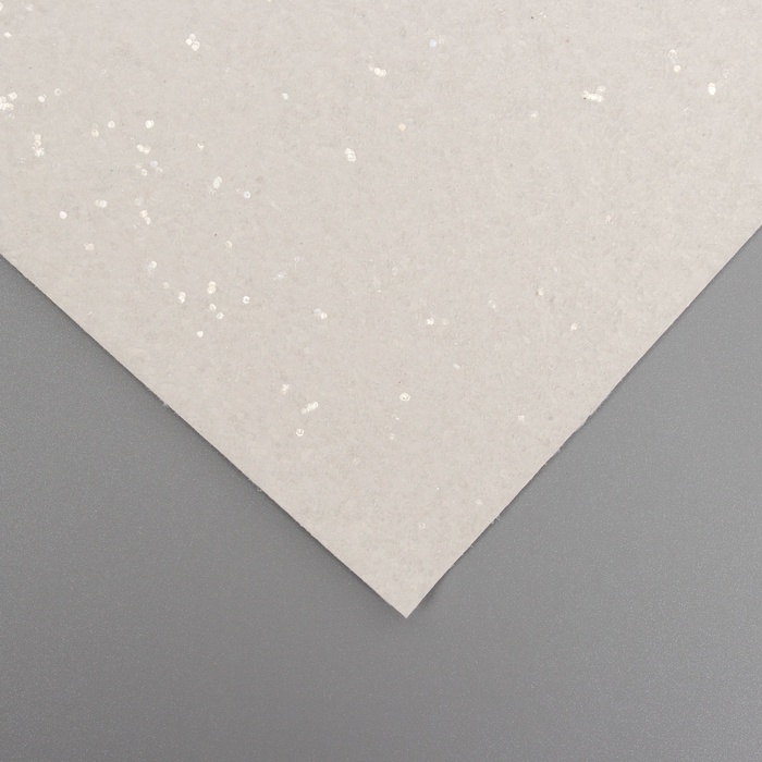 Лист для творчества иск.кожа Лист для творчества иск.кожа "Крупные блёстки" белый лист 33х20 см толщина 0,84 мм
