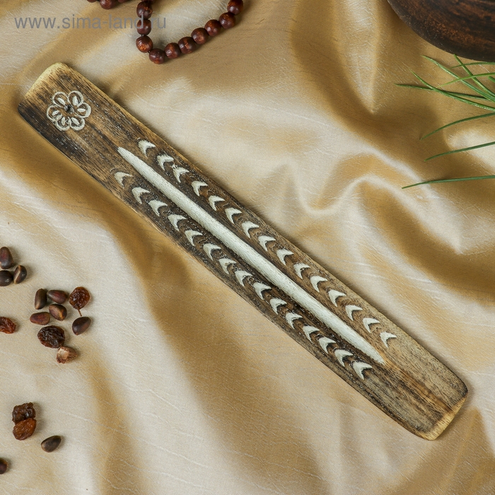 Подставка под благовония  Подставка под благовония "Клевер" дерево 0,5х3,5х26 см