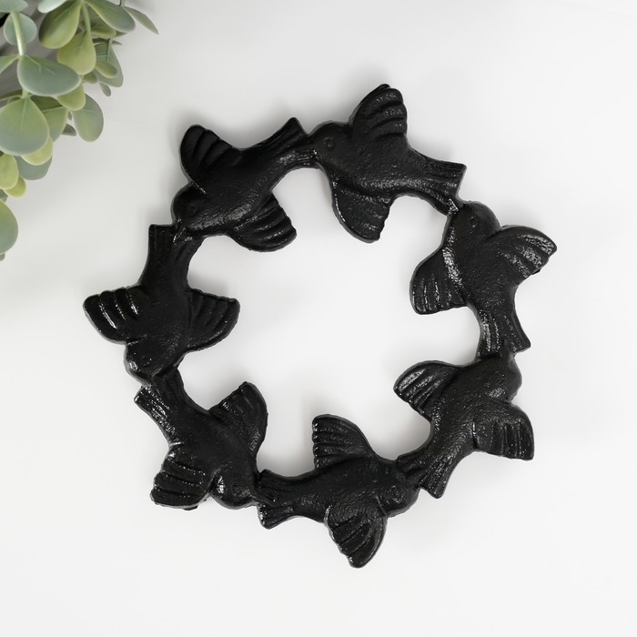 Сувенир чугун подставка  Сувенир чугун подставка "Птицы" 20х19,5х1,5 см