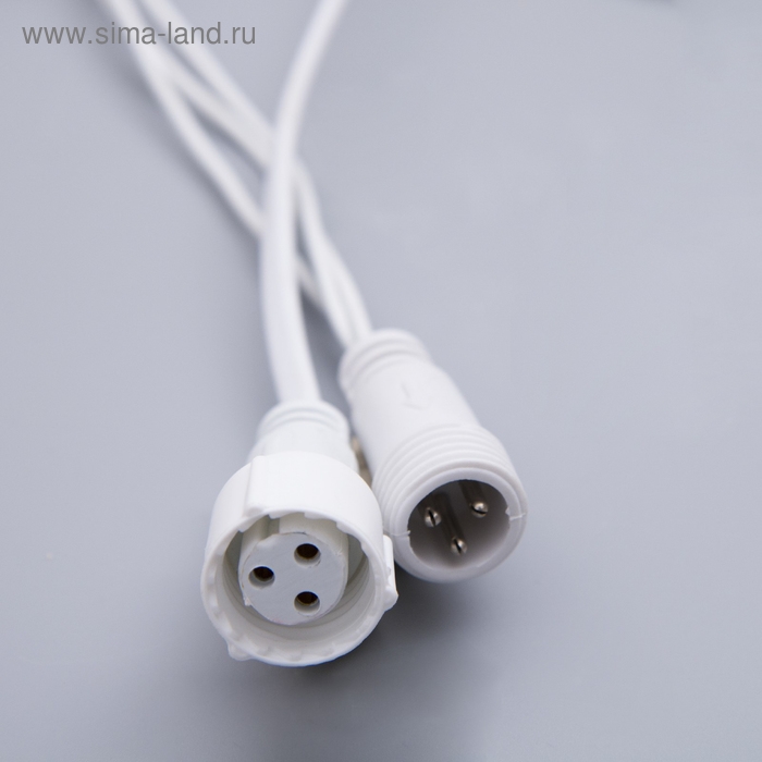 Гирлянда «Нить» 10 м, IP65, УМС, белая нить, 100 LED, свечение синее, 220 В