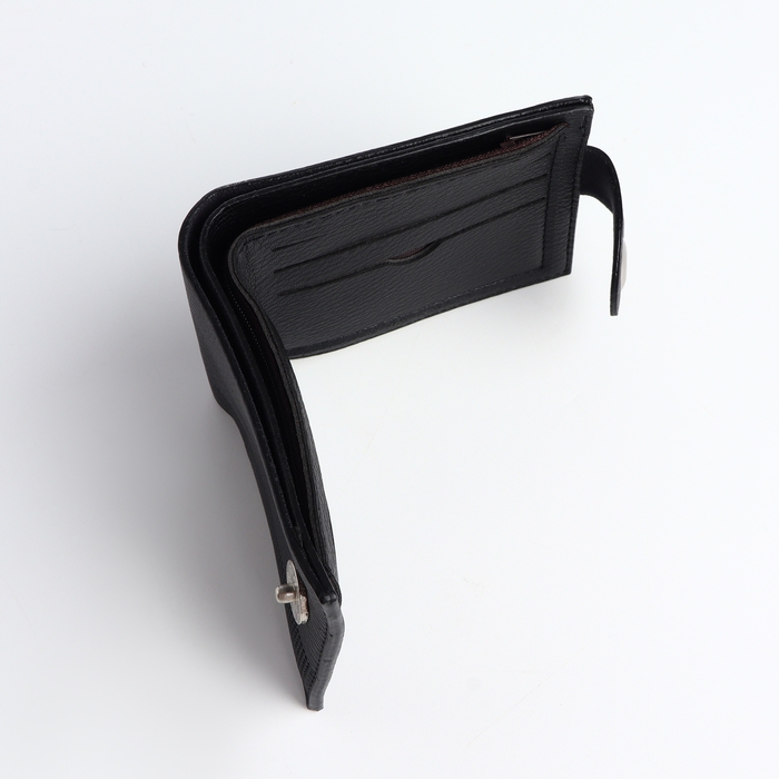 Портмоне мужское на магните, отдел для карт, монет, цвет чёрный Портмоне мужское на магните, отдел для карт, монет, цвет чёрный