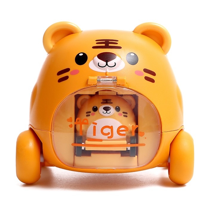 Машина инерционная &laquo;Тигрёнок&raquo;, с запуском, цвет оранжевый