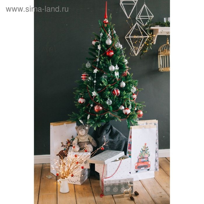 Бусы на ёлку 2,7 м d-7 мм Бусы на ёлку 2,7 м d-7 мм "Шарики" красный