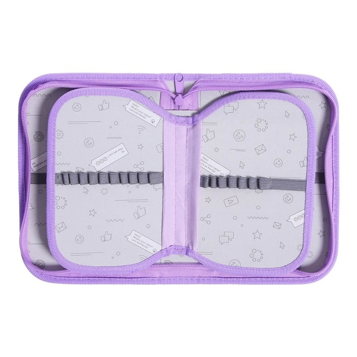 Пенал 3 секции, вкладка внутри, 140 х 210 х 40 мм, тканевый, Calligrata TOP Block Пенал 3 секции, вкладка внутри, 140 х 210 х 40 мм, тканевый, Calligrata TOP Block "Аниме"