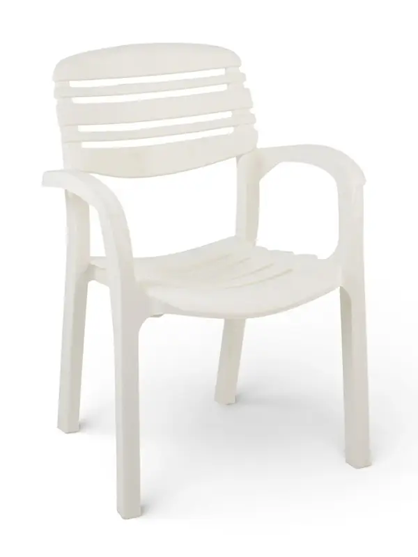 Кресло садовое &laquo;Атлант&raquo;, 58.5&times;56&times;83 см, пластиковое, белое