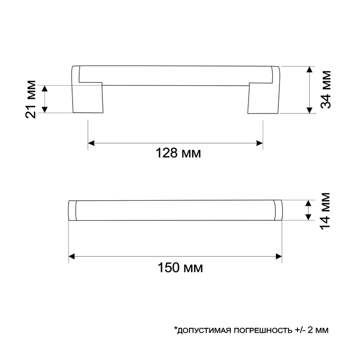 Ручка-скоба CAPPIO RSC013, м/о 128 мм, d=14 мм, цвет сатиновый никель Ручка-скоба CAPPIO RSC013, м/о 128 мм, d=14 мм, цвет сатиновый никель