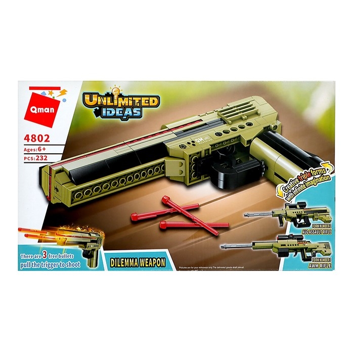 Конструктор Безграничные Идеи «Пистолет», 3 в 1, 232 детали Конструктор Безграничные Идеи «Пистолет», 3 в 1, 232 детали