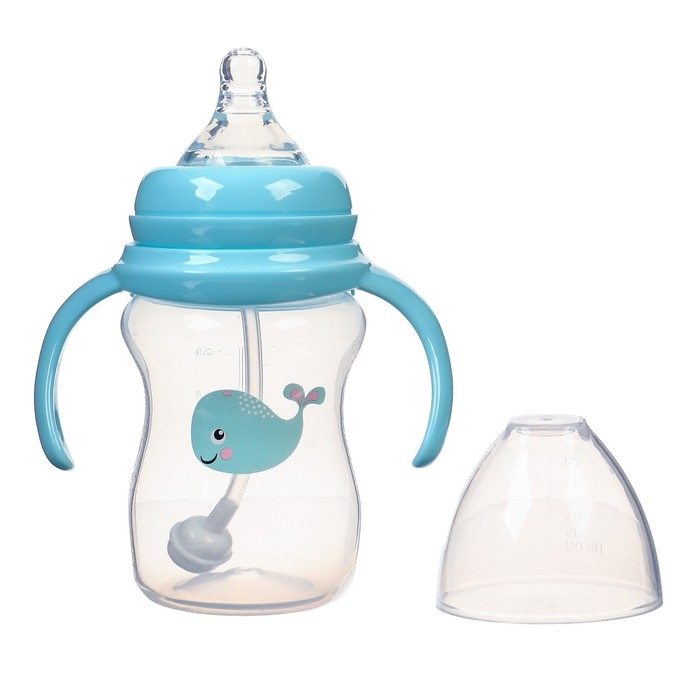 Бутылочка для кормления, ШГ Ø50мм,180 мл, +0мес., цвет голубой Бутылочка для кормления, ШГ Ø50мм,180 мл, +0мес., цвет голубой