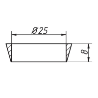 Прокладка ORIO П-2025, d=25 мм, коническая, ПВХ, 20 шт