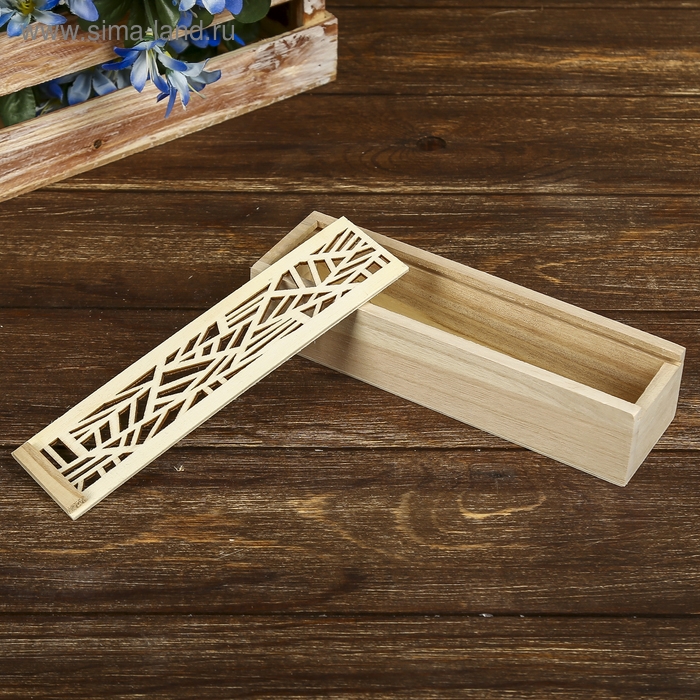 Шкатулка дерево под роспись Шкатулка дерево под роспись "Геометрия" 4х19,3х5,5 см