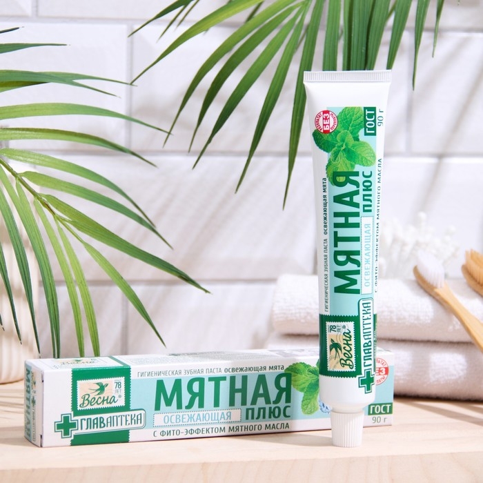 Зубная паста Весна Главаптека  Зубная паста Весна Главаптека "Мятная", 90 г, в пенале