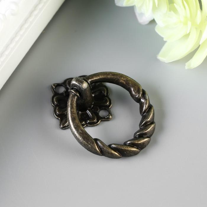 Ручка для шкатулки металл Ручка для шкатулки металл "Молоточек косичка" бронза набор 2 шт 841 4х3 см