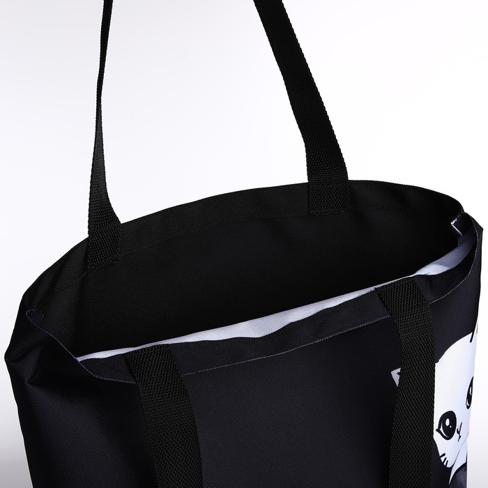 Шопер Котики, 40х12х38, цвет чёрный Шопер Котики, 40х12х38, цвет чёрный