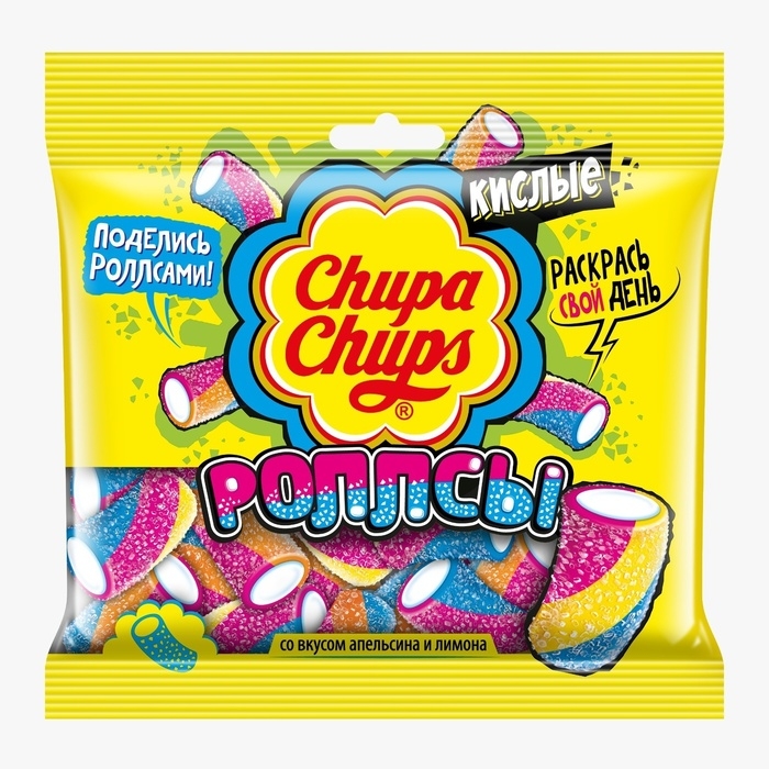 Мармелад Chupa-Chups Мармелад Chupa-Chups "РОЛЛСЫ", кислые, 150 г