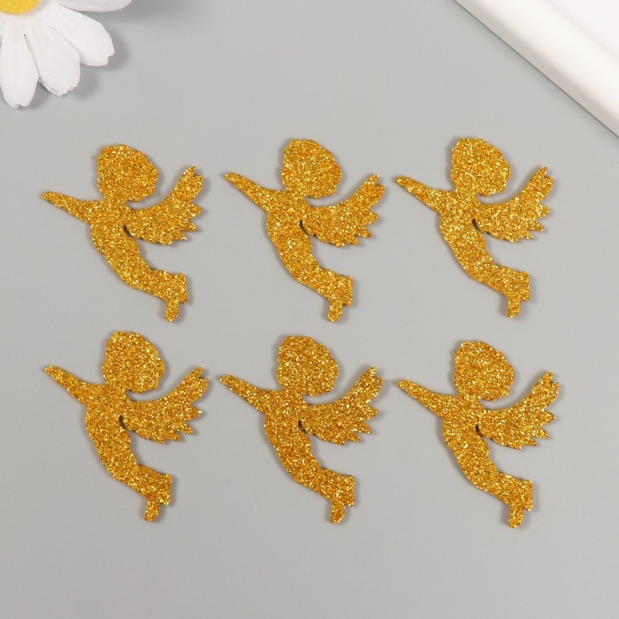 Декор Декор "Ангел" золото 4,5 см (набор 6 шт)