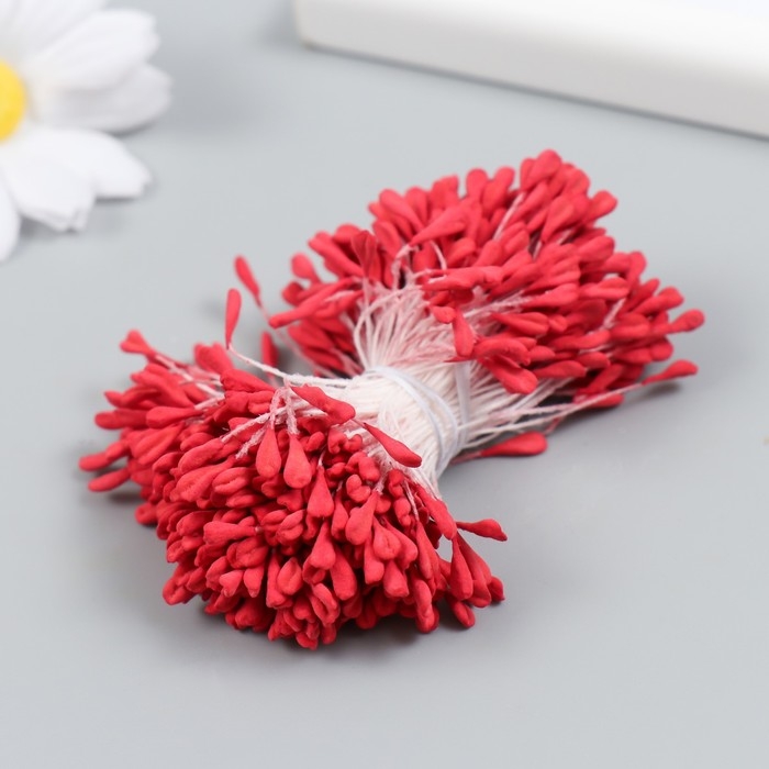 Тычинки для цветов Тычинки для цветов "Красный" набор 360 шт длина 6 см