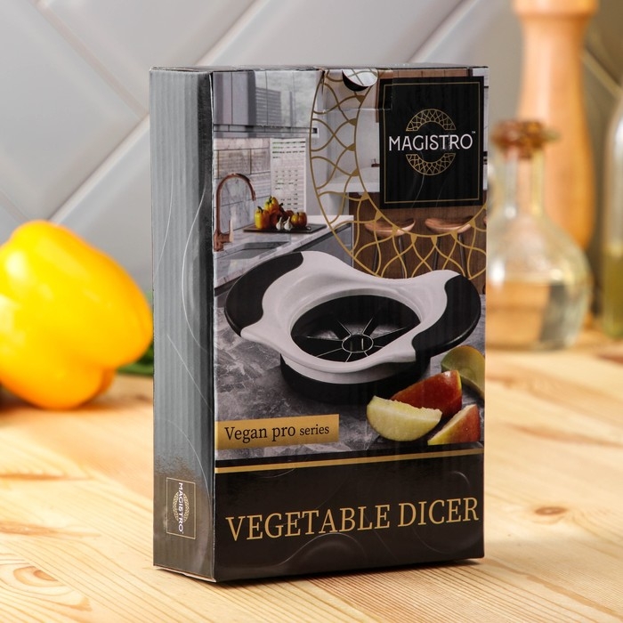 Яблокорезка Magistro Vegan pro, 18,5×12×4 см, цвет чёрно - белый Яблокорезка Magistro Vegan pro, 18,5×12×4 см, цвет чёрно - белый