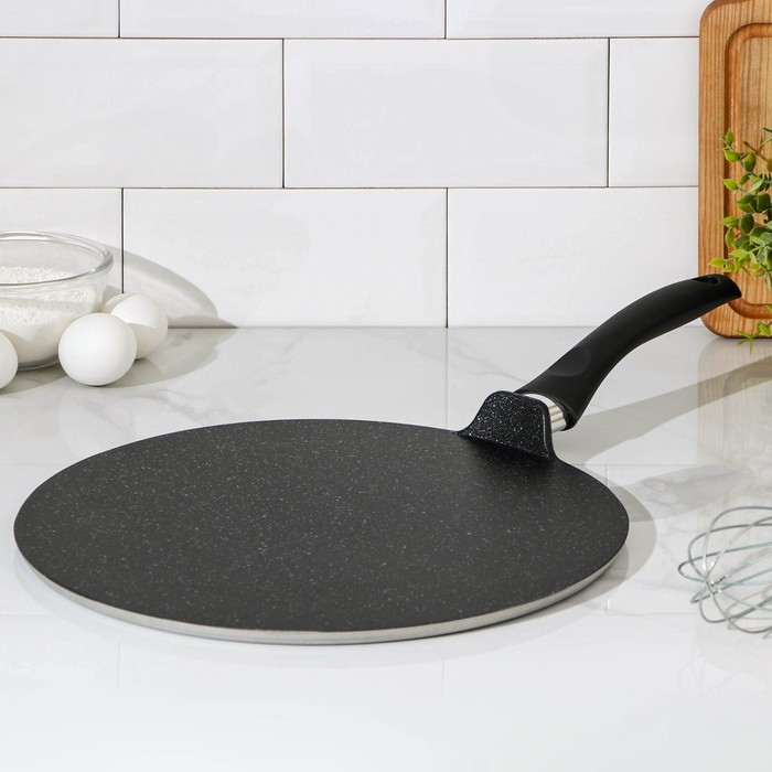 Сковорода-чудушница, d=32 см, пластиковая ручка, антипригарное покрытие, цвет тёмный мрамор Сковорода-чудушница, d=32 см, пластиковая ручка, антипригарное покрытие, цвет тёмный мрамор
