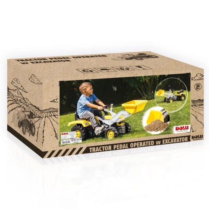 Трактор–экскаватор педальный, цвет жёлто-чёрный Трактор–экскаватор педальный, цвет жёлто-чёрный