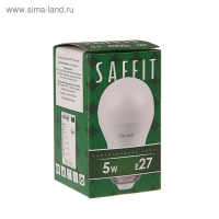 Лампа светодиодная SAFFIT SBG4509, G45, E27, 9 Вт, 230 В, 2700 К, 810 Лм, 220°, 81 х 45 мм