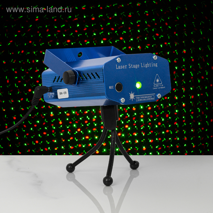 Световой прибор «Точки» 5 см, лазер, свечение красное/зелёное, 3 В Световой прибор «Точки» 5 см, лазер, свечение красное/зелёное, 3 В