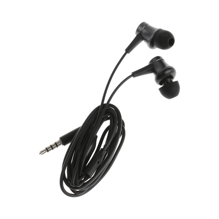 Наушники CB-53, проводные, вакуумные, микрофон, 1 м, Jack 3.5 мм, чёрные Наушники CB-53, проводные, вакуумные, микрофон, 1 м, Jack 3.5 мм, чёрные
