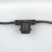 Гирлянда &laquo;Белт-лайт&raquo; 10 м, IP65, УМС, 2W, тёмная нить, шаг 40 см, Е27 (без ламп), 220 В