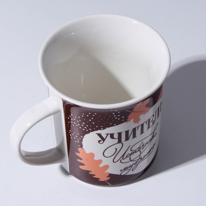 Кружка керамическая «Учитель источник мудрости», 300 мл, цвет белый
