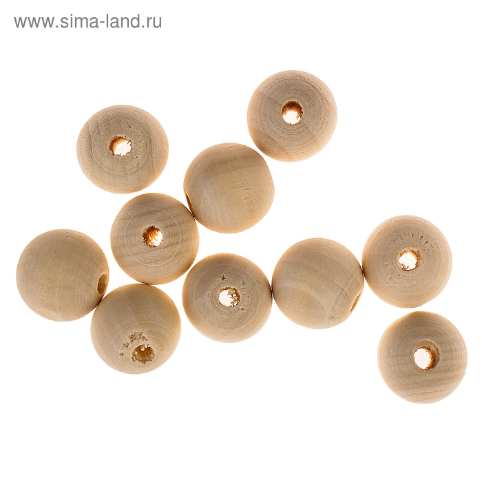 Бусины деревянные d=18 мм (набор 10 шт) без покрытия Бусины деревянные d=18 мм (набор 10 шт) без покрытия