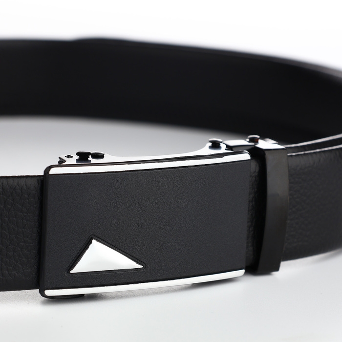 Ремень мужской, ширина 3.5 см, пряжка автомат, цвет чёрный Ремень мужской, ширина 3.5 см, пряжка автомат, цвет чёрный