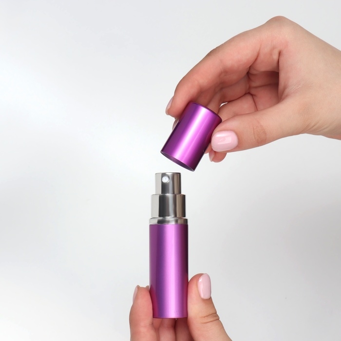Флакон для парфюма, с распылителем, 10 мл, цвет фиолетовый Флакон для парфюма, с распылителем, 10 мл, цвет фиолетовый