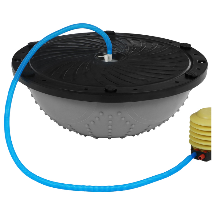 Полусфера BOSU гимнастическая, массажная, с насосом, 46х20 см, цвет серый Полусфера BOSU гимнастическая, массажная, с насосом, 46х20 см, цвет серый