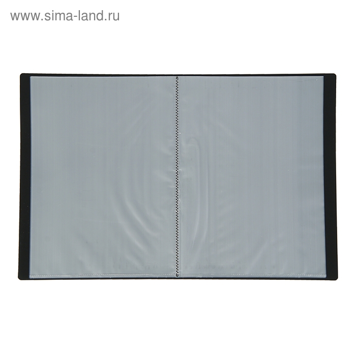 Папка с 30 вкладышами А4, 500 мкм, Calligrata, текстура Папка с 30 вкладышами А4, 500 мкм, Calligrata, текстура "песок", чёрная