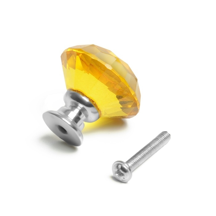 Ручка кнопка CAPPIO, цвет золото Ручка кнопка CAPPIO, цвет золото "Алмаз", стеклянная, d=30 мм