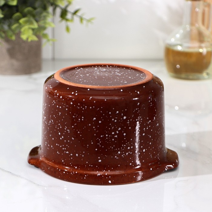 Горшок- сотейник «Мрамор коричневый», 600 мл Горшок- сотейник «Мрамор коричневый», 600 мл