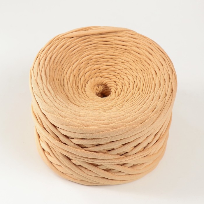 Трикотажная пряжа, ширина 7-9 мм, 100м/295 гр±10% (16 - дыня)