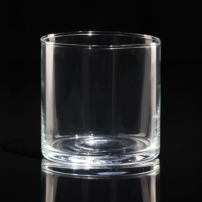 Ваза-подсвечник  Ваза-подсвечник "Труба" с белой свечой, 10,7×10 см, 9 ч, цилиндр, стекло