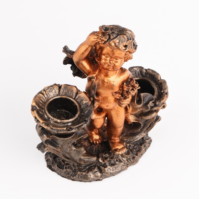 Подсвечник  Подсвечник "Ангелочек", на две свечи, 11 х 5.5 х 12 см