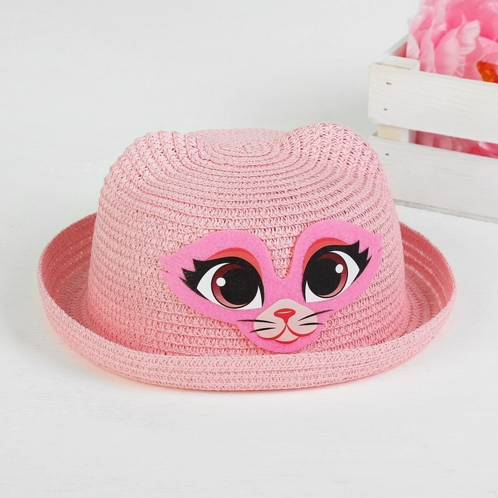 Панама детская для девочки «Киса», цвет розовый, р-р 49 - 50, 2-5 лет Панама детская для девочки «Киса», цвет розовый, р-р 49 - 50, 2-5 лет