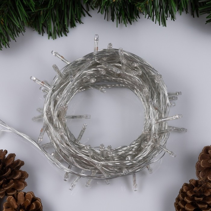 Гирлянда «Нить» 10 м, IP20, прозрачная нить, 100 LED, свечение мульти, 8 режимов, 220 В Гирлянда «Нить» 10 м, IP20, прозрачная нить, 100 LED, свечение мульти, 8 режимов, 220 В
