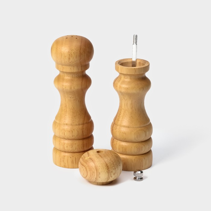 Набор для специй Доляна «Комфорт», 2 предмета: мельница и солонка Набор для специй Доляна «Комфорт», 2 предмета: мельница и солонка